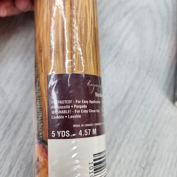 Raymond Waites Village Wall Border (4) Rolls Prepasted Vinyl Apples & Baskets - Picture 7 of 7